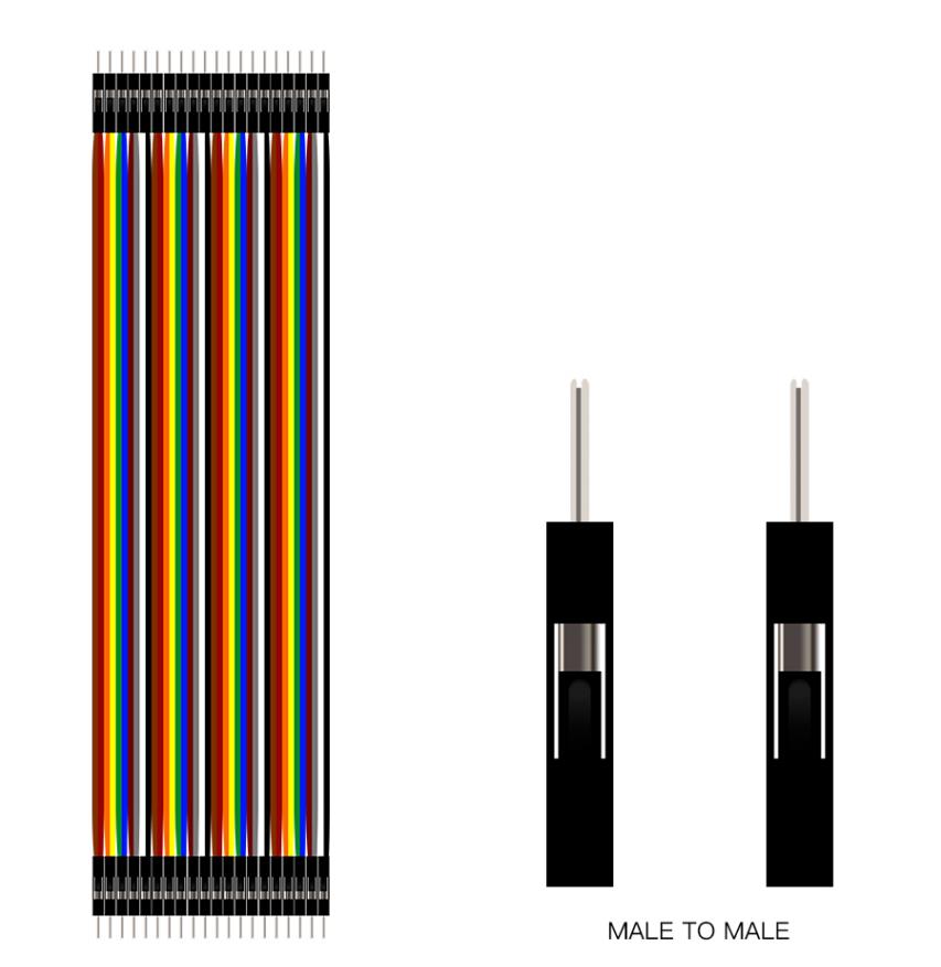 40-контактный соединительный шлейф Папа-Папа, 20см