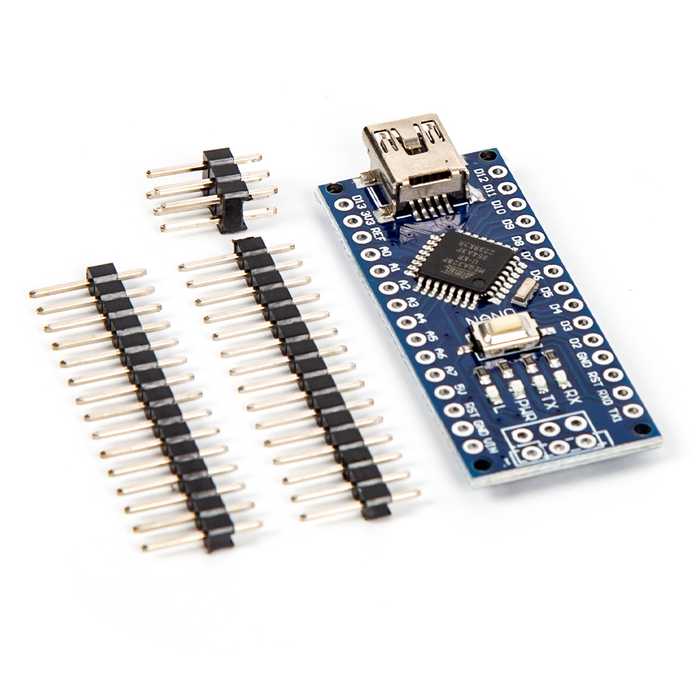 Контроллер Arduino Nano V3.0 CH340 Atmega328P-AU, с кабелем, нераспаянный