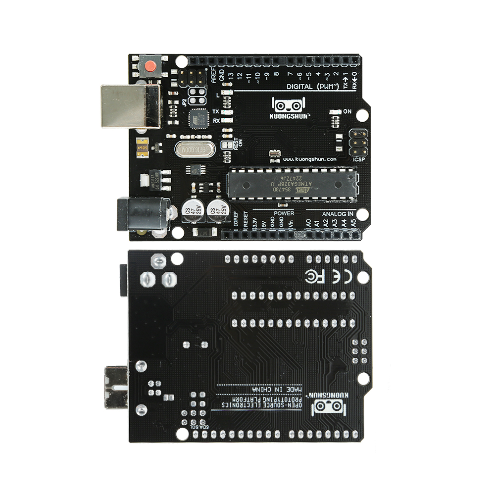 Контроллер Arduino UNO R3 KUONGSHUN DIP Atmega328P, с кабелем