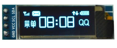 "Дисплей IIC OLED 0.91"" 128*32, SSD1306 белые символы"