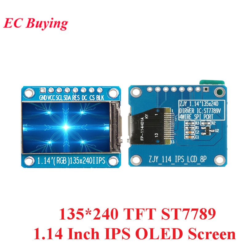 "Дисплей RGB TFT IPS LCD  1.14"" 135*240, ST7789"