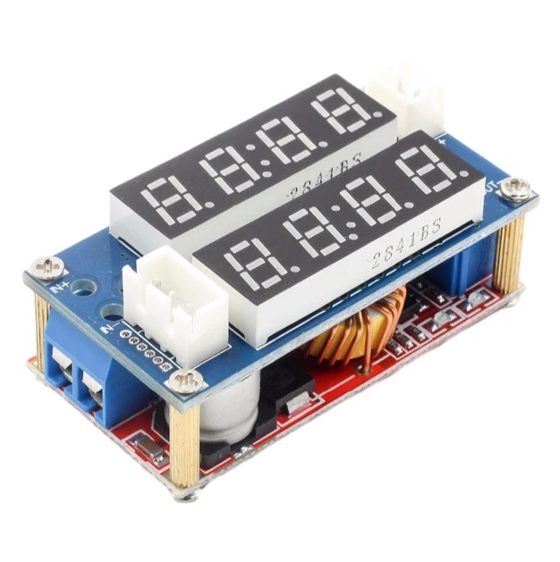 Понижающий преобразователь напряжения XL4015 с вольтметром и амперметром