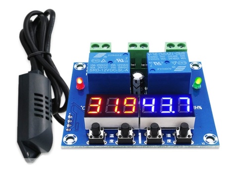 Модуль контроля температуры и влажности XH-M452 с датчиком SHT20, 12в 10А