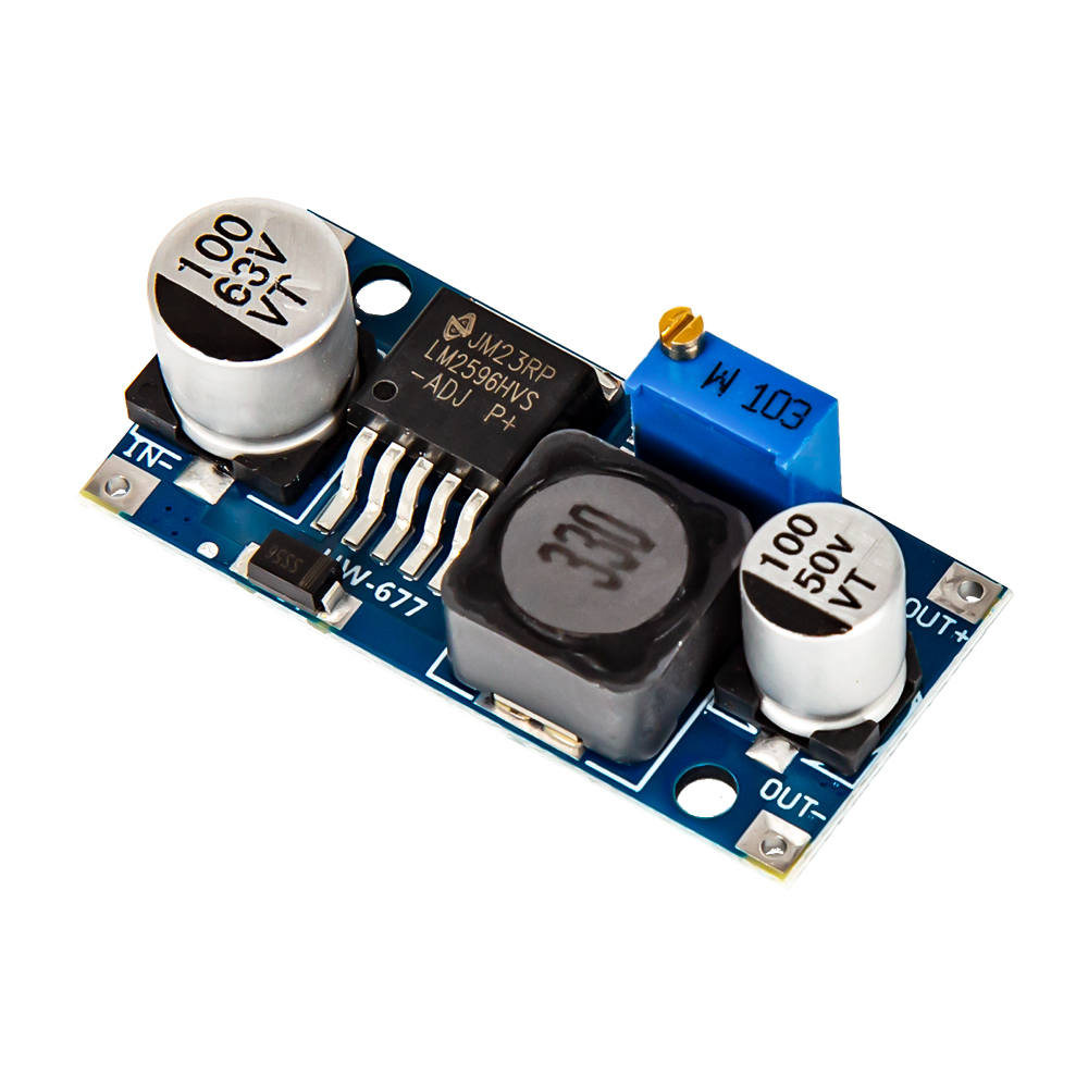 Понижающий преобразователь напряжения LM2596HVS, DC-DC 48-3в