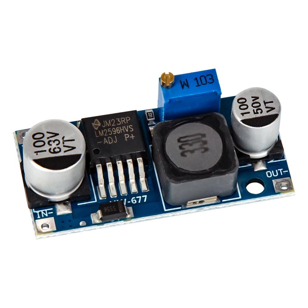 Понижающий преобразователь напряжения LM2596HVS, DC-DC 48-3в