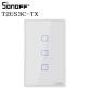 Сенсорный Wi-Fi-выключатель SONOFF T2US3C-TX (3-клавишный, US-стандарт, умный дом)