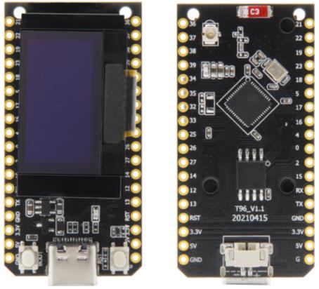 Плата разработки ESP-32 ESP8266 WiFi/Bluetooth с OLED дисплеем V2.0 TTGO, с неприпаянными контактами 4Мб/32Мб