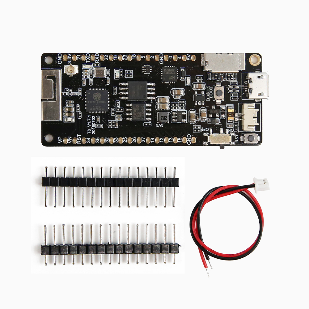 Плата разработки TTGO T8 V1.7 ESP32-WROVER WiFi/Bluetooth, PSRAM 8Мб, FLASH 4Мб, (чип CH9102F) с неприпаянными контактами