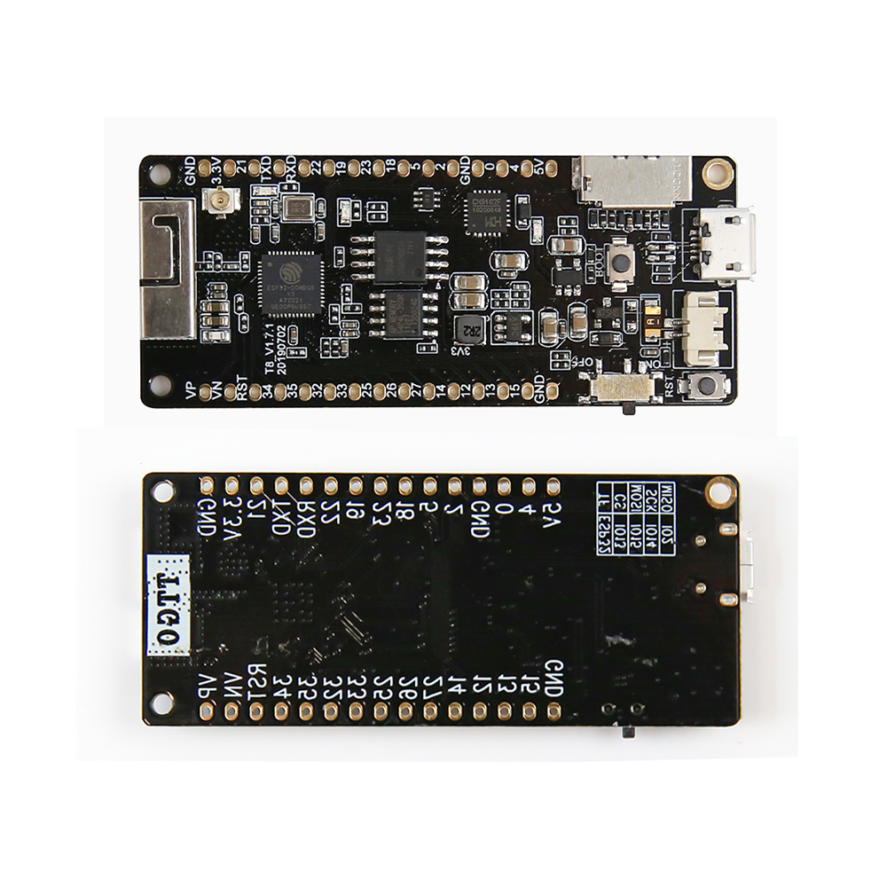 Плата разработки TTGO T8 V1.7 ESP32-WROVER WiFi/Bluetooth, PSRAM 8Мб, FLASH 4Мб, (чип CH9102F) с неприпаянными контактами