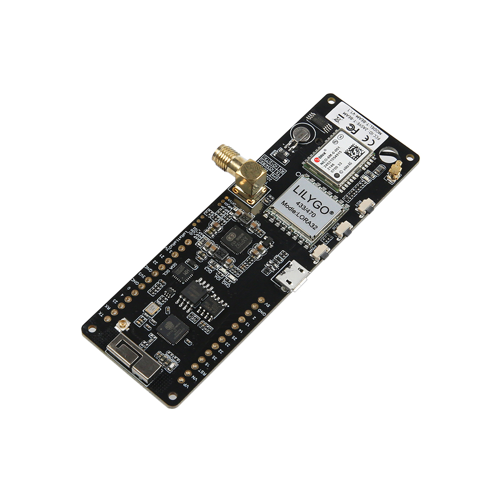 Плата разработки TTGO T-Beam V1.1 ESP32/LORA 433МГц NEO-6M WiFi/Bluetooth, с держателем для аккумулятора 18650, (чип CH9102F) с неприпаянными контактами
