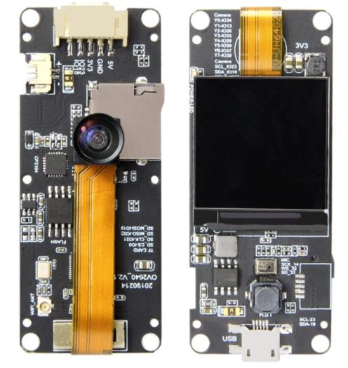 Модуль камеры TTGO T-Camera Plus OV2640 (Fish-eye линза) с дисплеем 1.3'