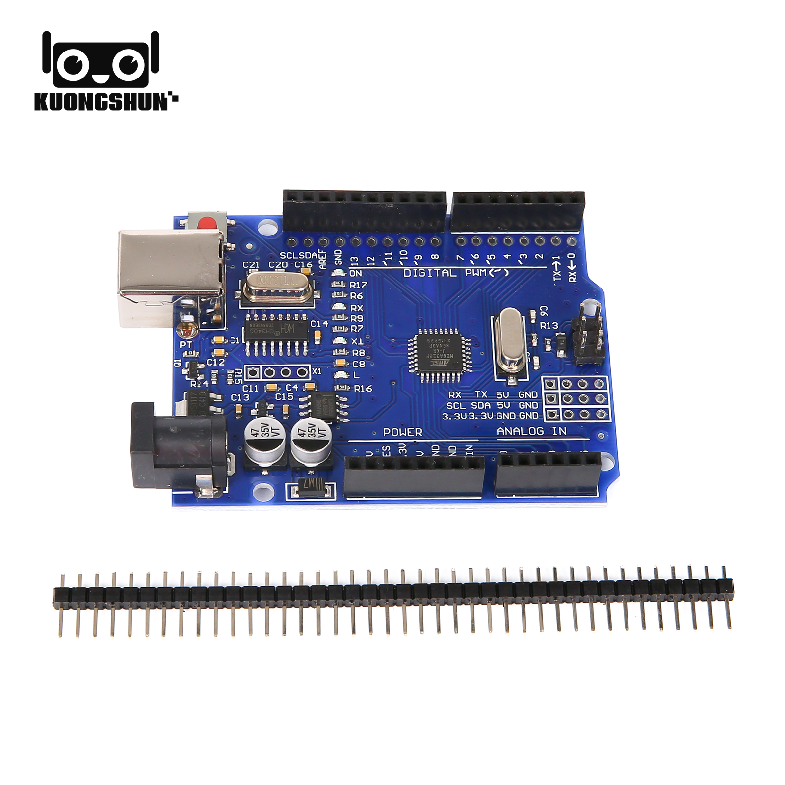 Контроллер Arduino UNO R3 SMD CH340 Atmega328P, с кабелем