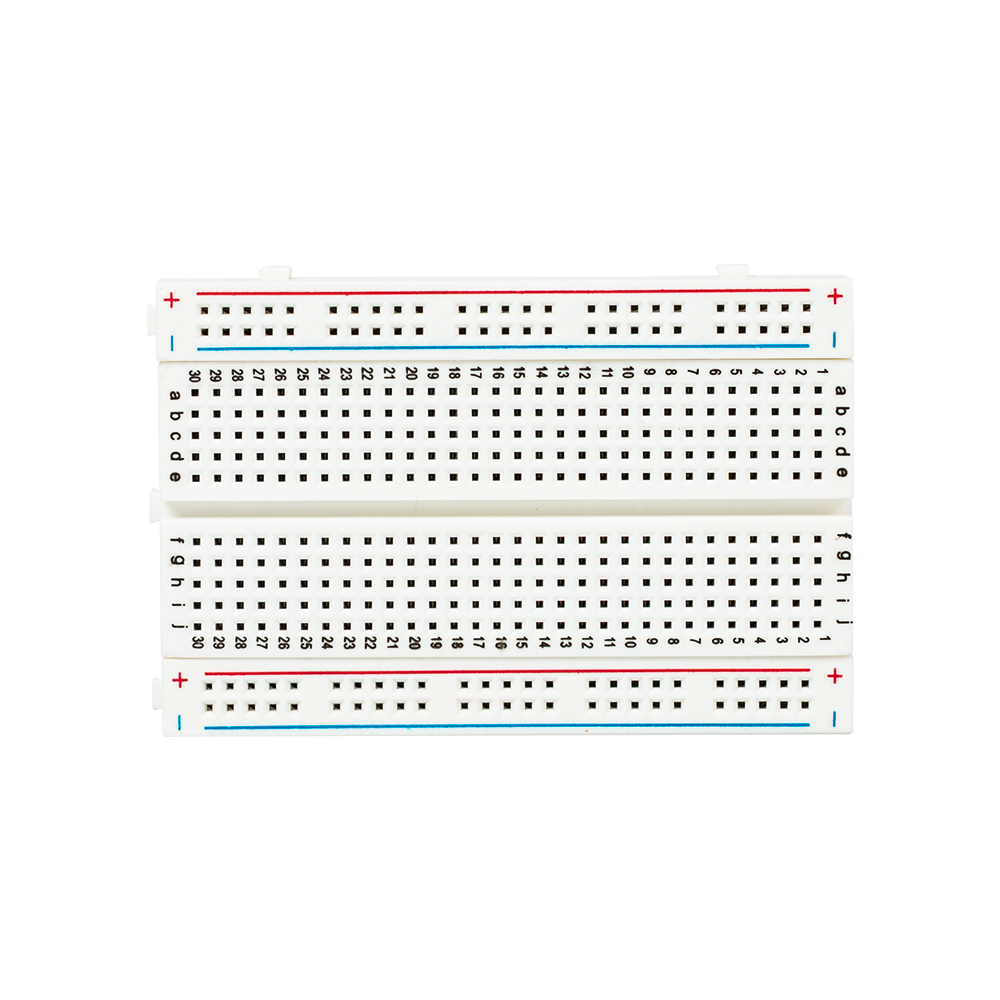 Беспаечная макетная плата на 400 точек из полипропилена, белая