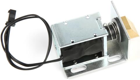 Электромагнитный замок 1240-12V (DC 12В, 1.7А, 20.6Вт, удерж. усилие 1кг, размеры 40x24x29мм, ход 5мм/750г, 0мм/1200г)