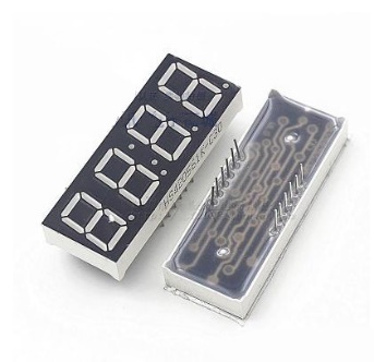 Светодиодный 4-разрядный индикатор на 7 сегментов 0.56 красный (CC)