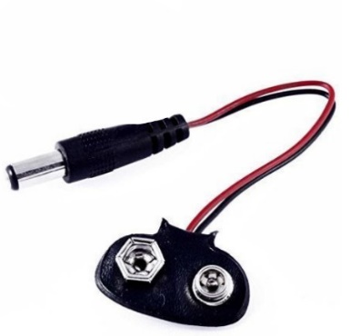 Разъём для батарейки крона 9в, с DC штекером