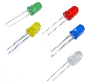 Светодиод белый 5мм с длиной ножек 18мм