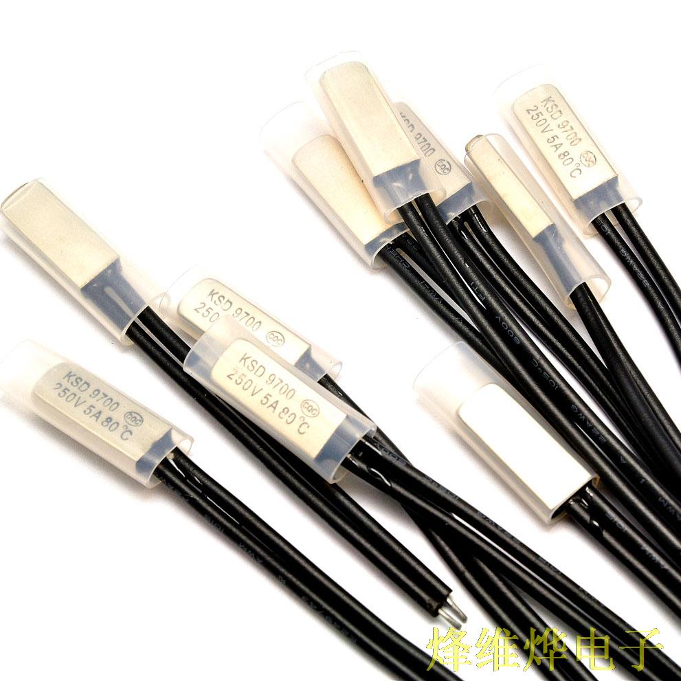 Термо регулятор нормально закрытый 5A/250V 80 градусов