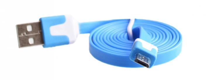 Micro-USB кабель, синий 1м. Только для зарядки