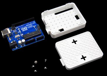 Белый акриловый корпус для Arduino с перфорацией