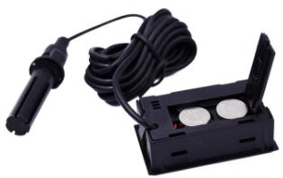 Цифровой термометр FY-12 черный цвет с кабелем 1.5М и батарейкой в комплекте