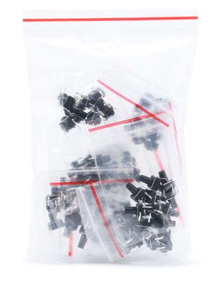 Набор тактовых кнопок разного размера 70 штук