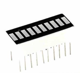 Светодиодный индикатор на 10 сегментов светлозелёный