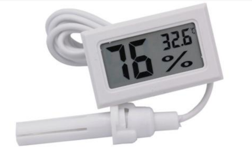 Белый мини-ЖК-цифровой термометр FY-12 с 1,5-метровым проводом без батареи