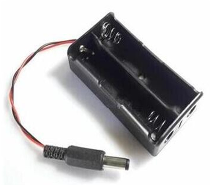 Батарейный отсек (держатель) для 2 аккумуляторов 18650, без крышки с DC штекером