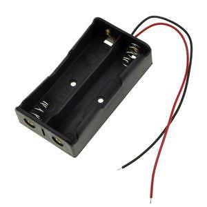 Батарейный отсек (держатель) для 2 аккумуляторов 18650, без крышки c DC штекером на 4 провода