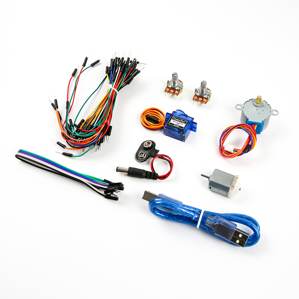 Стартовый набор Arduino UNO R3 DIP KUONGSHUN с логотипом без батарейки крона 9В с блоком питания под американскую розетку