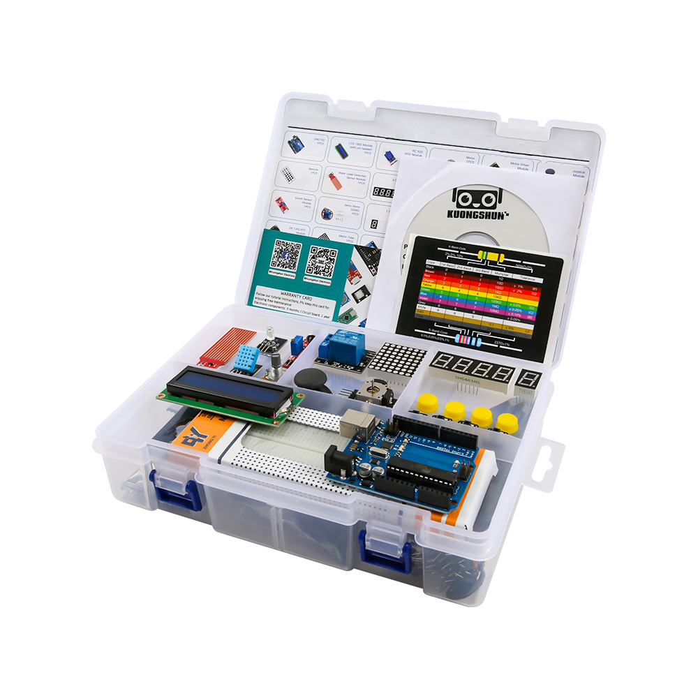 Обучающий набор Arduino UNO R3 DIP без фирменного логотипа и батарейки крона 9В