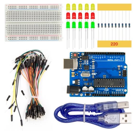 Базовый набор для обучения Arduino UNO R3 DIP в картонной коробке