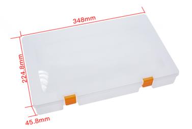 Пластиковая коробка для хранения на 24 отделения 34.8*22.5*4.6см