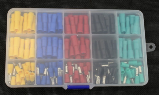 Набор раноцветных изолированных разъёмов мама-папа 100 пар