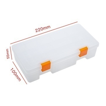 Двухуровневая пластиковая коробка на 37 отделений  22*10*5.5см