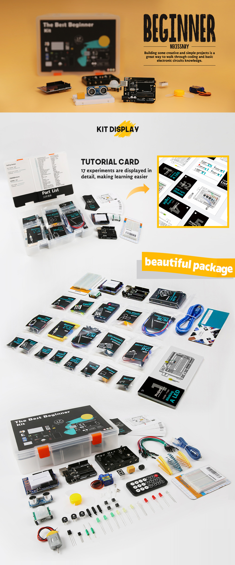 Набор для начинающих Arduino UNO R3 DIP