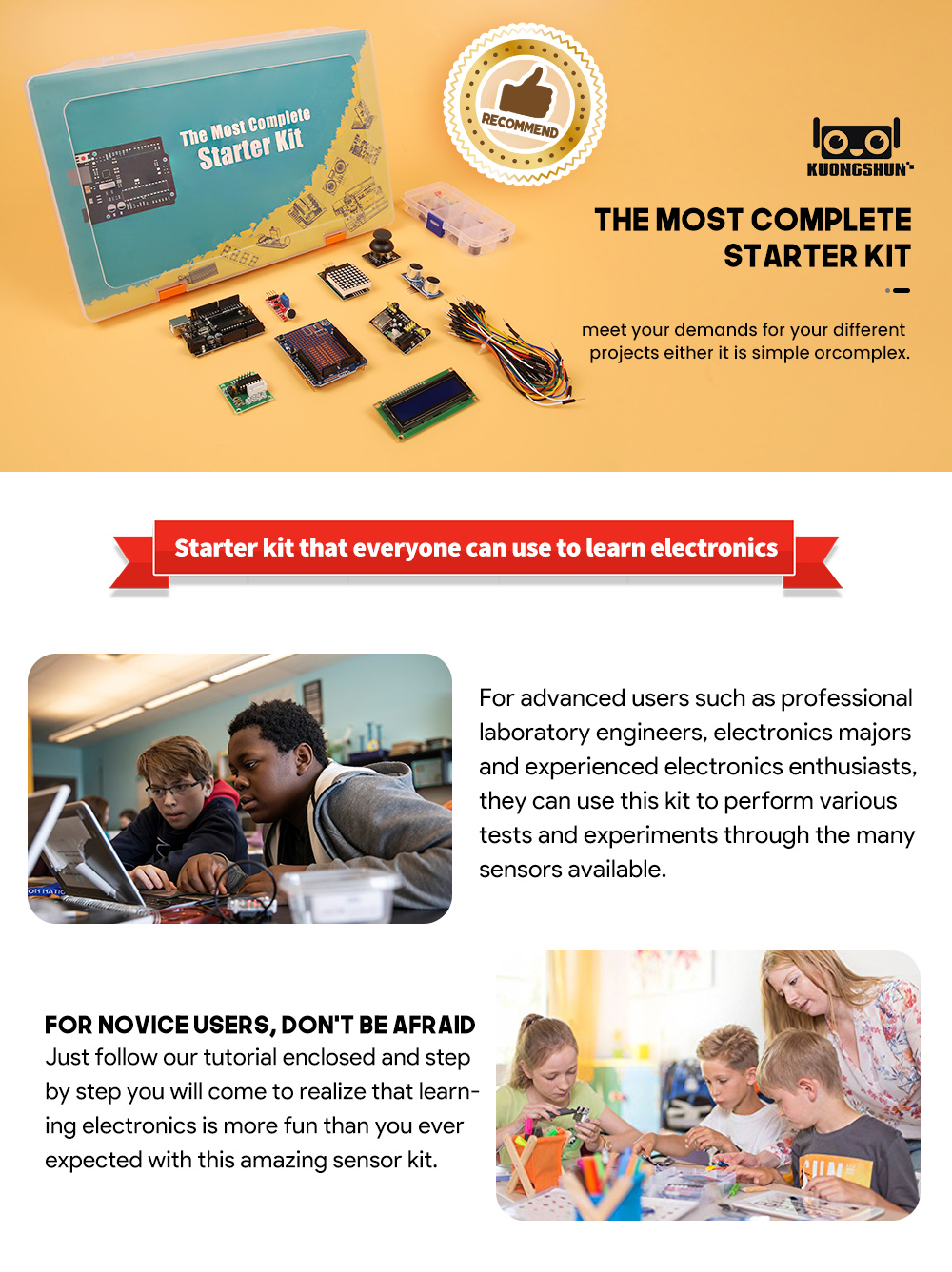 Набор для начинающих Arduino UNO R3 DIP