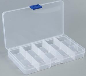 Пластиковая коробка на 15 отделений 17.3*9.8*2.3см