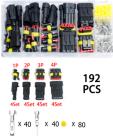 Набор автомобильных разъемов с обжимными клещами 192 штук (1/2/3/4 контакта)