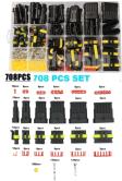 Набор автомобильных разъемов с обжимными клещами 708 штук (1/2/3/4 контакта)