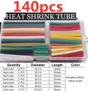 Набор цветных термоусадочных трубок 140 штук в пластиковой коробке
