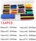 Набор цветных термоусадочных трубок 164 штук в пластиковой коробке