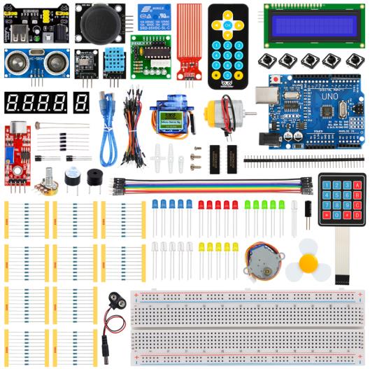 Набор для проектов на базе   Arduino UNO R3 CH340 дополненная версия с фирменным логотипом