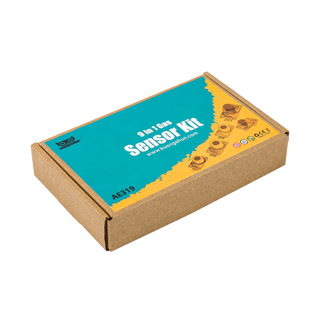Набор из 9 датчиков газа в картонной упаковке