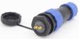 Авиационный разъем SD20-2PIN с гайкой (25А, влагозащищенный, вилка+розетка)