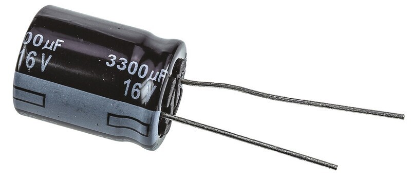 16V, 3300µF, Алюминиевый электролитический конденсатор, прямой вывод, размер 13?21 мм
