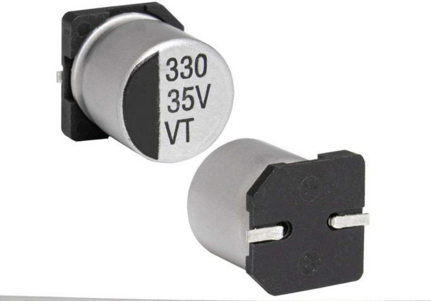 35V, 330µF, Алюминиевый электролитический конденсатор SMD, размер 10?10,5 мм