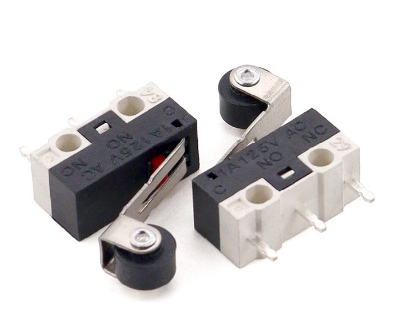 Микровыключатель для мыши, 3конт, с рычагом и роликом