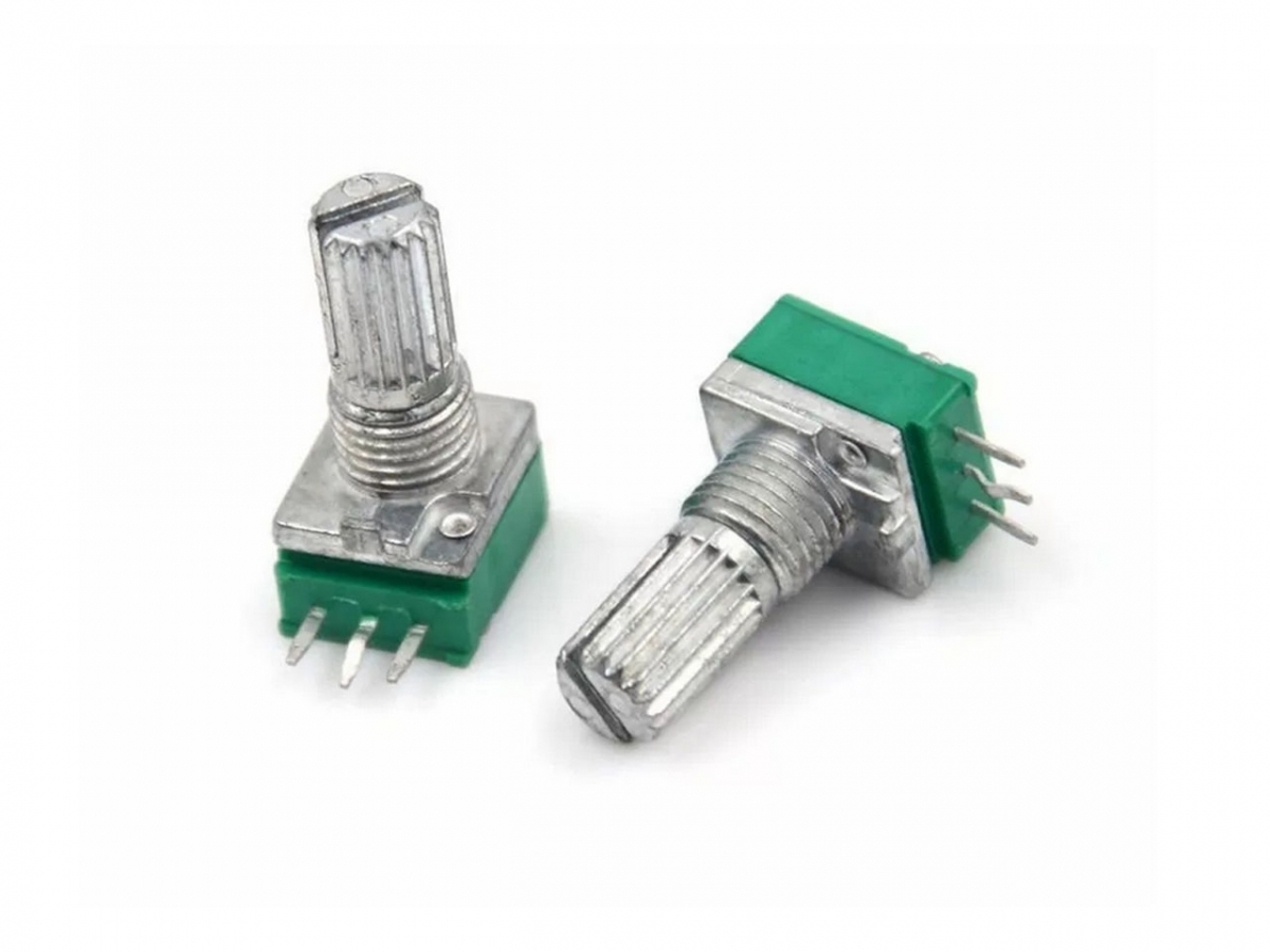 RK097N/RV097G, Однополюсный регулируемый потенциометр, B5K, 3 вывода